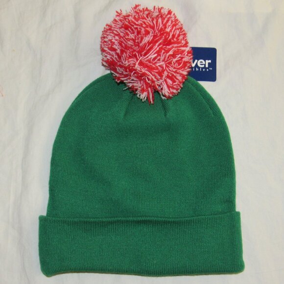 NWT Ho Ho Meow Grumpy Kitty Cat Grouchy Pom Pom Holiday Christmas Beanie Hat - Picture 2 of 3